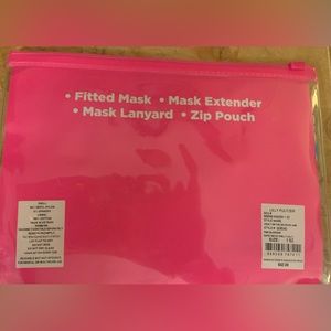 Lilly Pulitzer mask, lanyard and pouch
